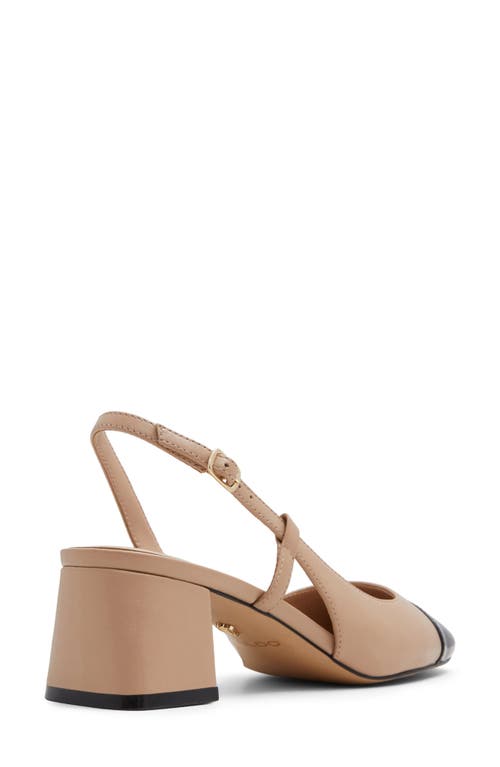 Aldo Womens Block Heel Man Made Ankle Strap In Beige