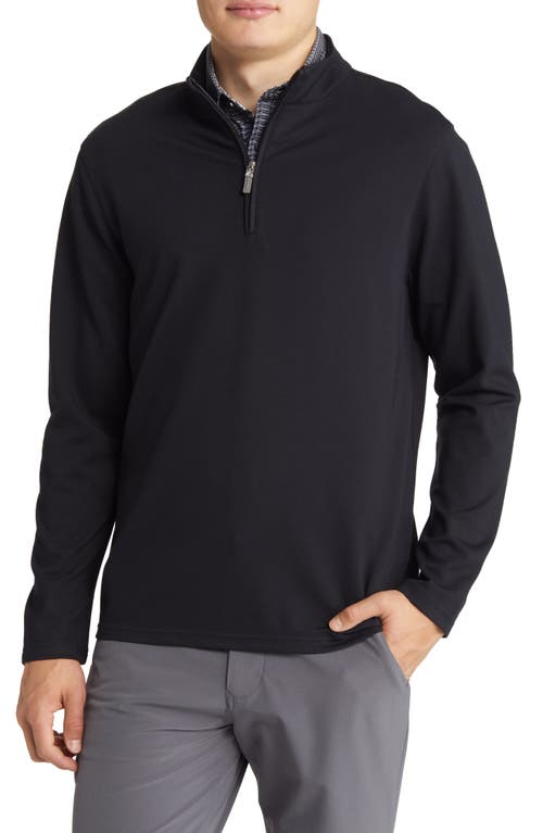 Men's ProFlex Performance Quarter Zip Golf Pullover in Black Solid