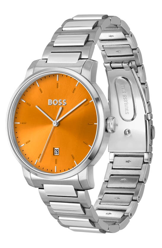 Shop Hugo Boss Boss Dean Bracelet Watch, 41mm In Orange