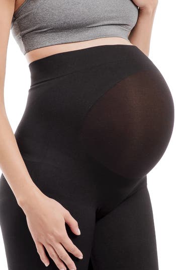 Blanqi Maternity Legging Women Sz Small Gray Stripe Sport Support Hipster  Cuffed