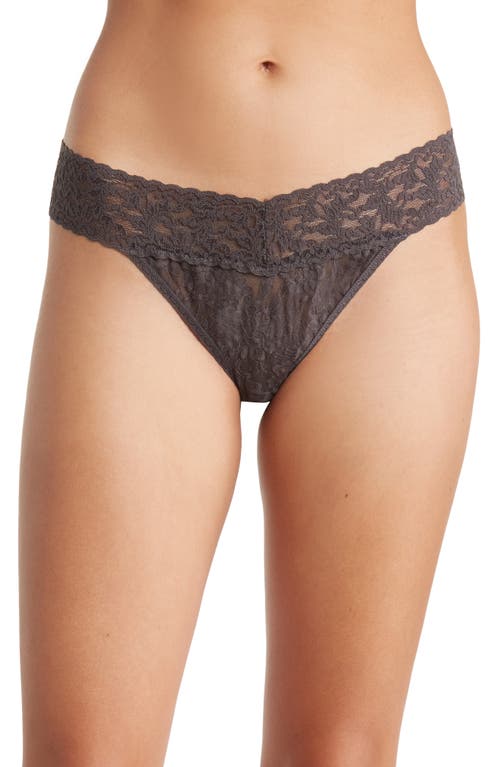 Shop Hanky Panky Signature Lace Low Rise Thong In Violet Haze (purple)