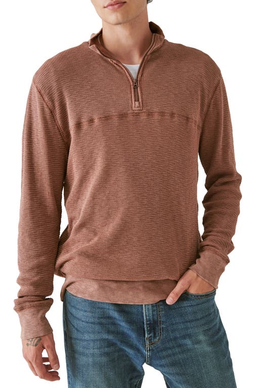 Lucky Brand Garment Dye Thermal Half Zip Pullover at Nordstrom,