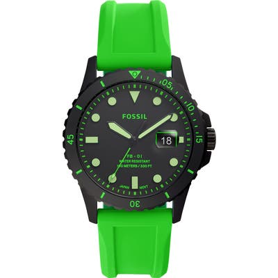 Fossil Fb-01 Silicone Strap Watch, 42mm