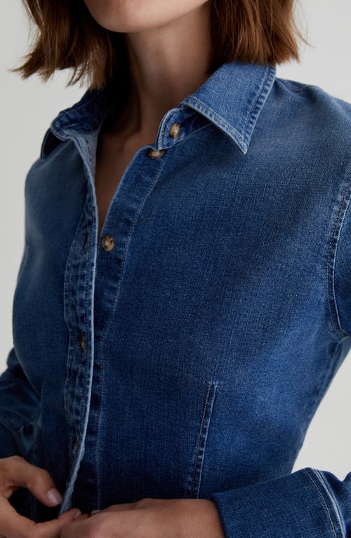 Ag Cheryl Denim Button-up Shirt In Libertine