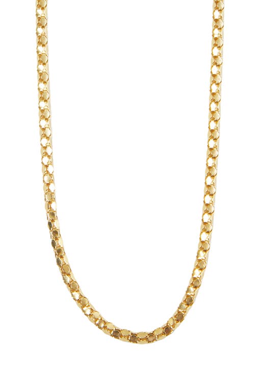 Argento Vivo Sterling Silver Rounded Box Chain Necklace in Gold at Nordstrom