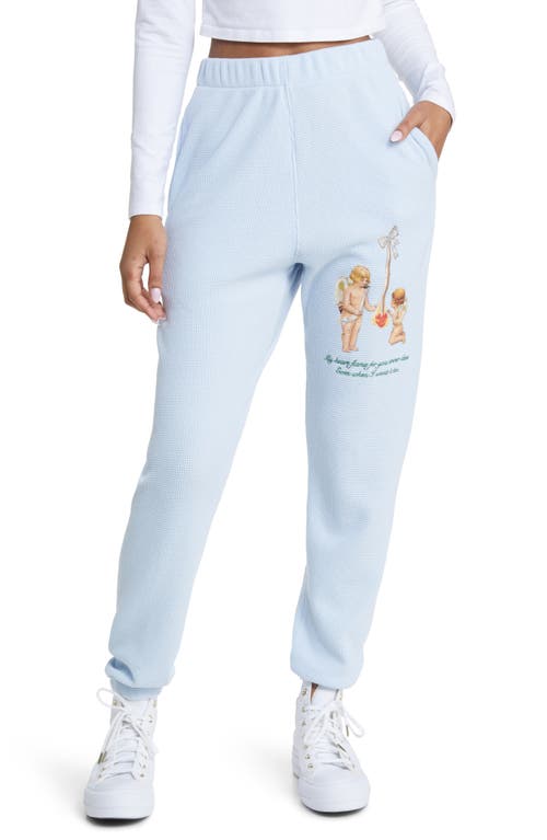 BOYS LIE Kindling Thermal Graphic Joggers Baby Blue at Nordstrom,