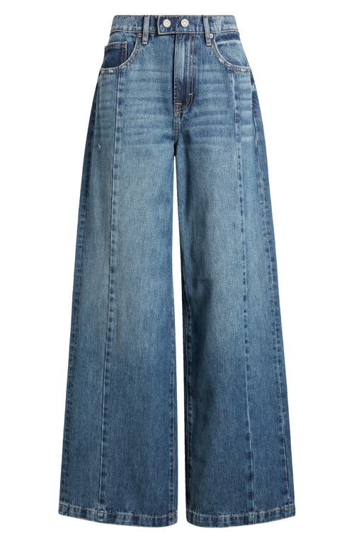 Shop Hidden Jeans Seamed Wide Leg Jeans In Medium Wash