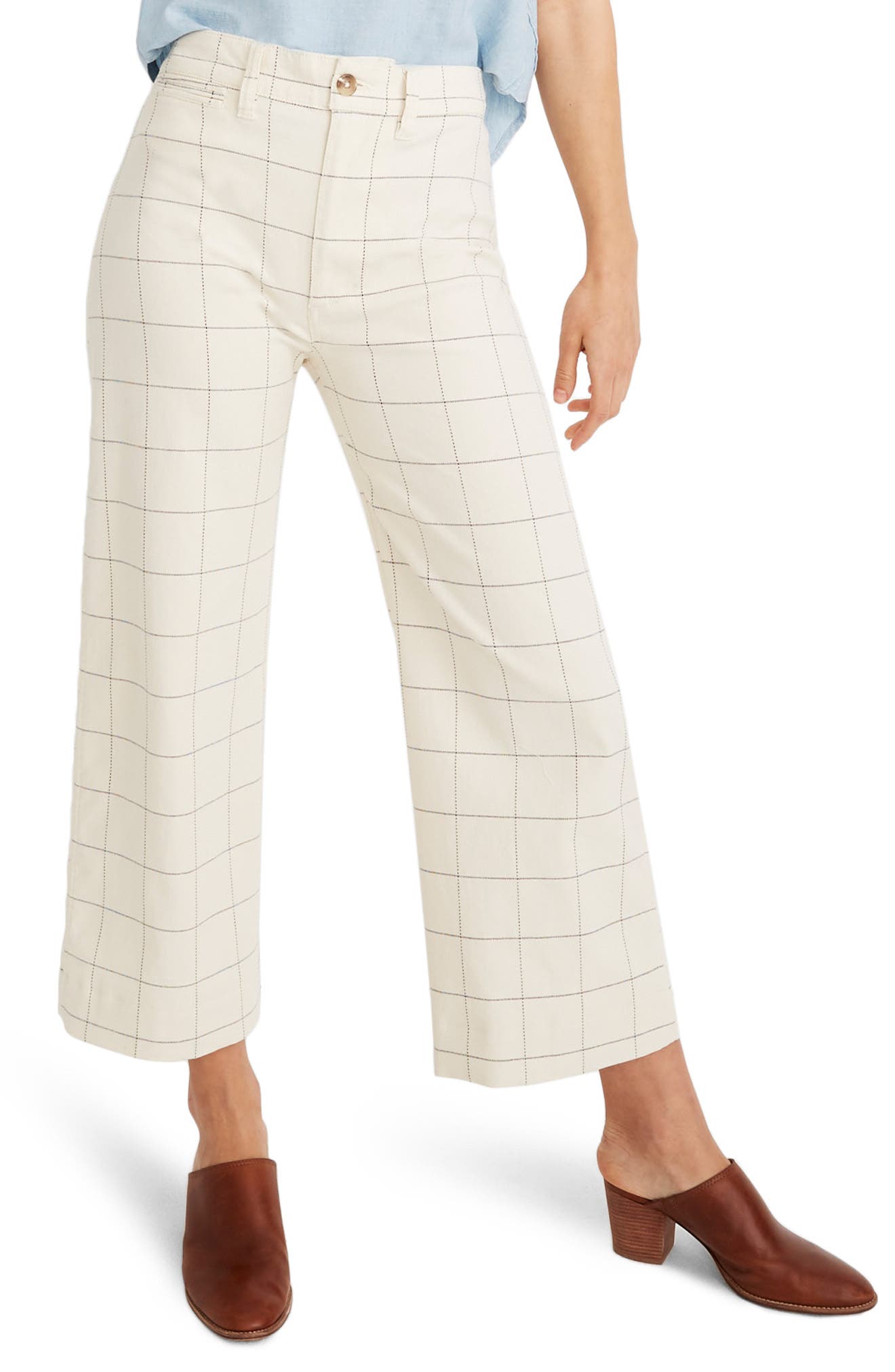 madewell windowpane pants