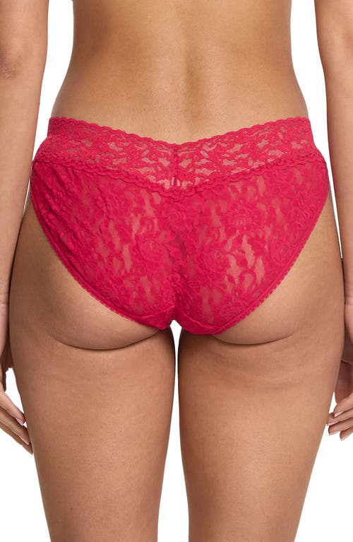Hanky Panky Signature Lace Original Rise Thong In Beet Juice Red