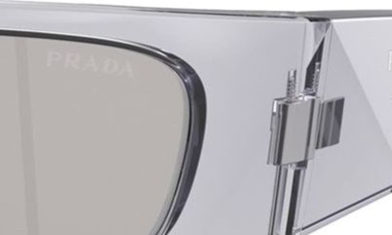 Prada 60mm Butterfly Sunglasses In Transparent Grey