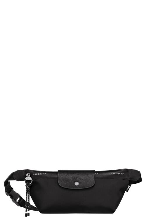 Shop Longchamp Le Pliage Energy Recycled Nylon Belt Bag In Black