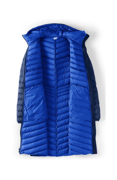 Shop Lands' End Plus Size Wanderweight Ultralight Packable Down Coat In Deep Sea Navy