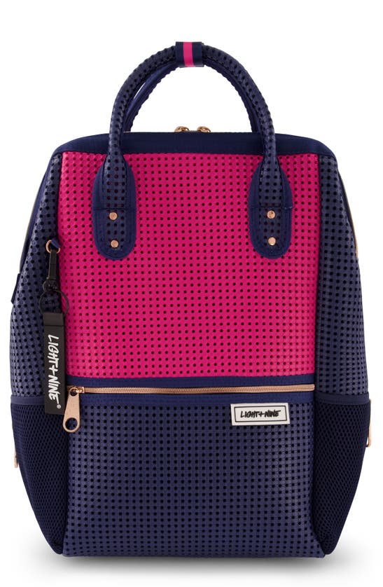 Light Plus Nine Kids' Light+nine Tweeny Perforated Backpack In Pink ...