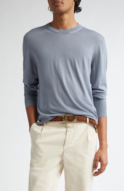 Eleventy Avalon Wool Crewneck Sweater In Sky Blue