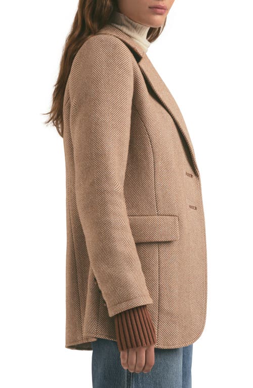 Shop Favorite Daughter The City Layered Blazer In Cognac Herringbone