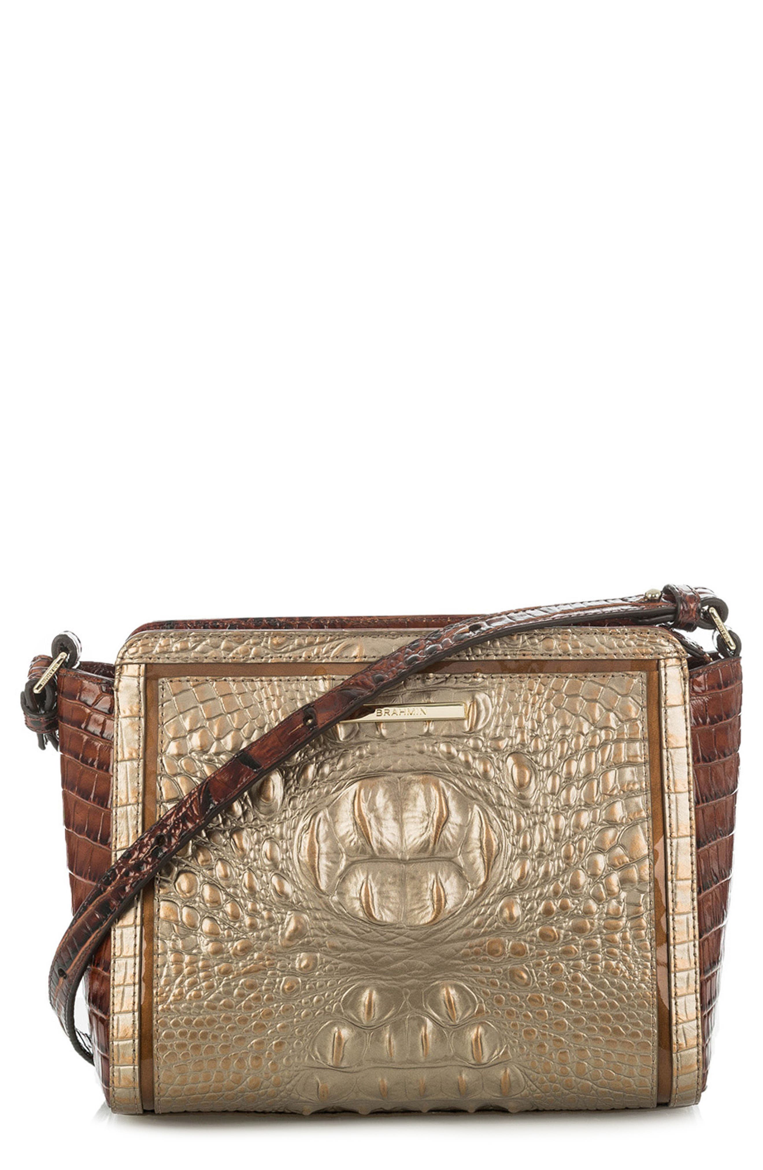 Brahmin Carrie CrocEmbossed Leather Crossbody Bag Nordstrom