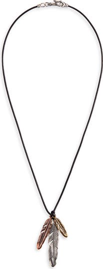John varvatos hot sale feather necklace