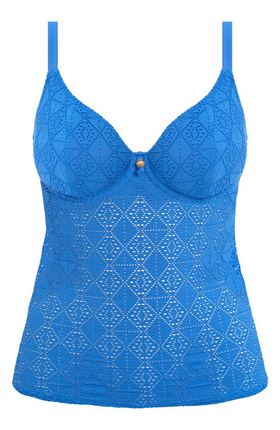 Freya Nomad Nights Underwire Plunge Tankini Top In Atlantic