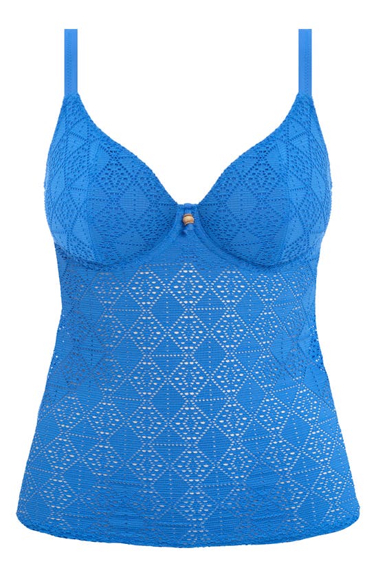 Shop Freya Nomad Nights Underwire Plunge Tankini Top In Atlantic