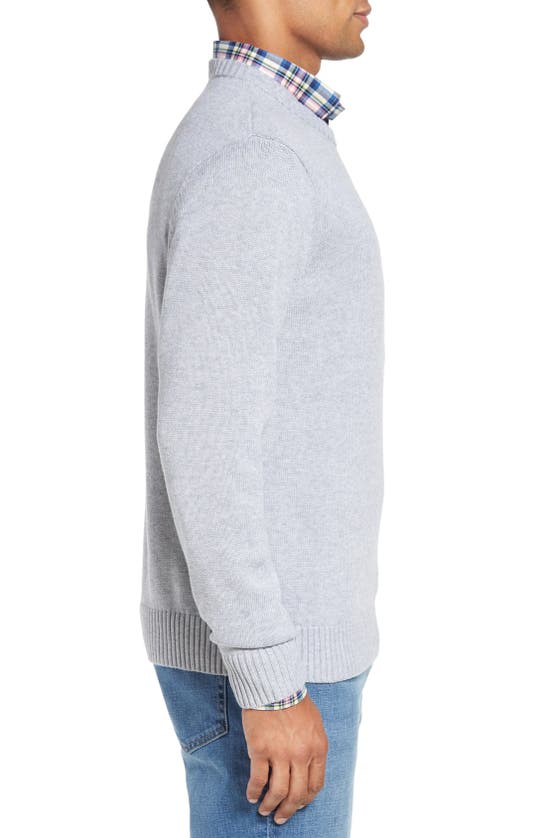Shop Vineyard Vines 'whale' Classic Fit Cotton Crewneck Sweater In Minnow Gray
