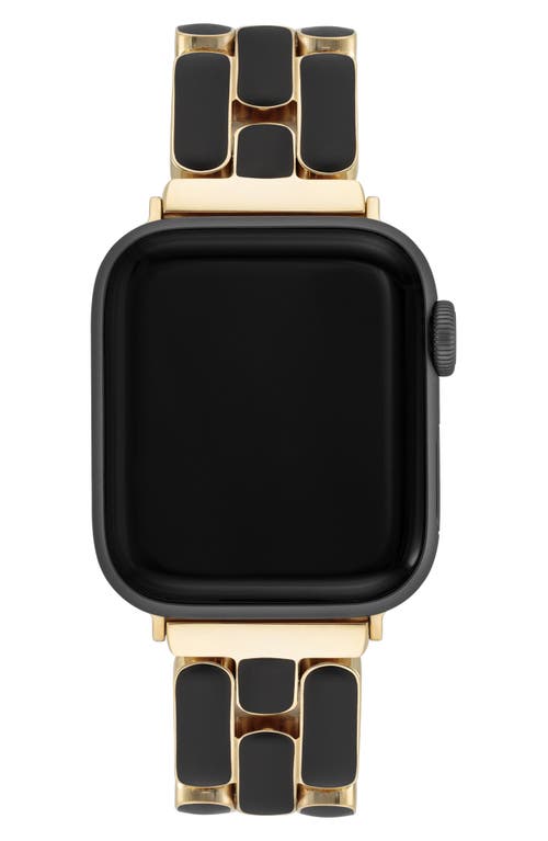 Anne Klein 20mm Apple Watch® Watchband in Gold-Tone/Black