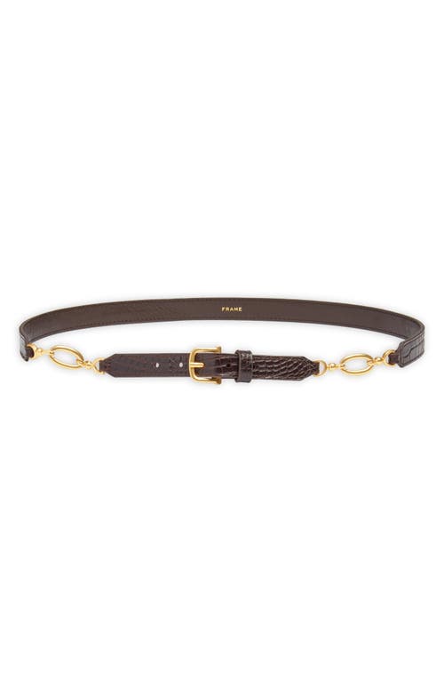 Frame Women's Link Belt In Espresso Croc