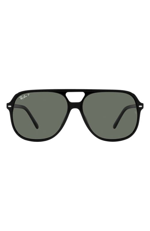 Ray-Ban 56mm Polarized Square Sunglasses in Black at Nordstrom