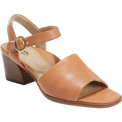 Earth Murano Haze Block Heel Sandal- Beige