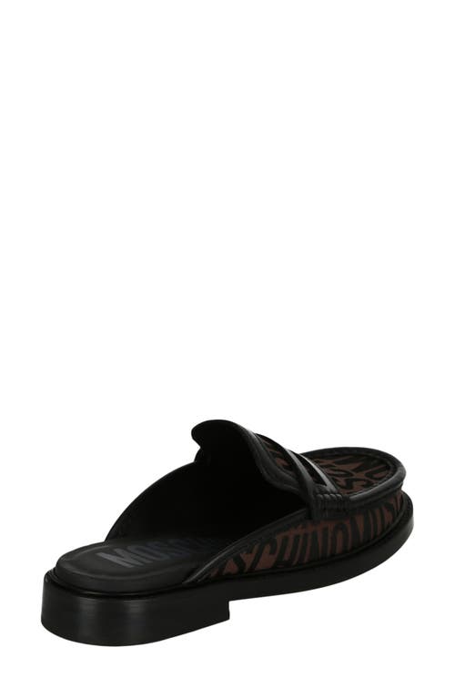 Moschino Logo Moc Toe Mule In Brown