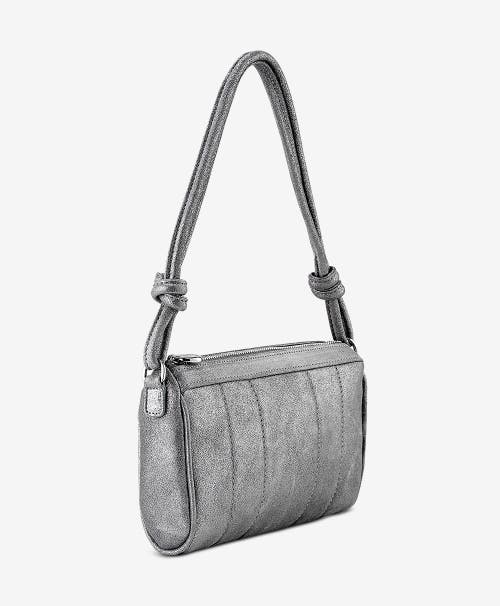 Shop Gigi New York Maggie Shoulder Bag In Gunmetal Metallic