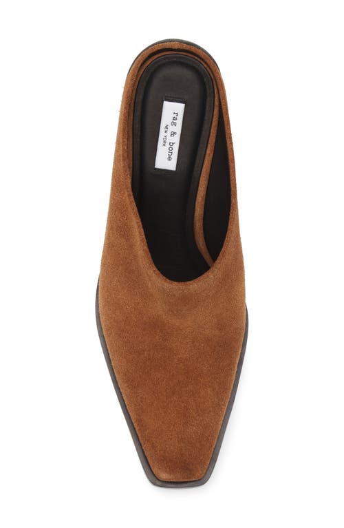 Rag & Bone Joni Suede Western Mules In Brown Suede