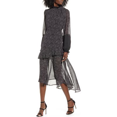 Endless Rose Long Sleeve Dress, Black