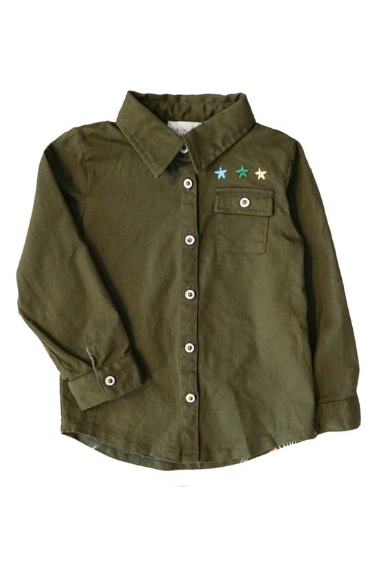 Shop Miki Miette Kids' Tatum Safari Cotton Shirt Jacket