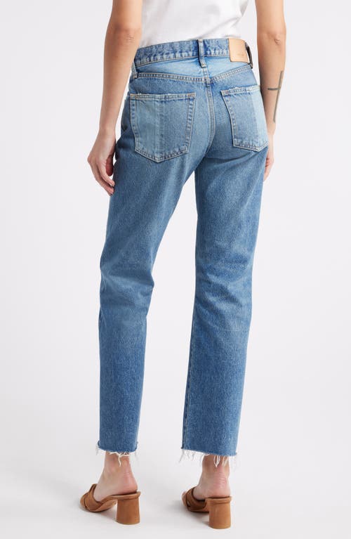 Shop Moussy Westchase High Waist Ankle Straight Leg Jeans In Blue