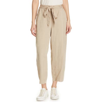 Eileen Fisher Lantern Twill Ankle Pants, Beige