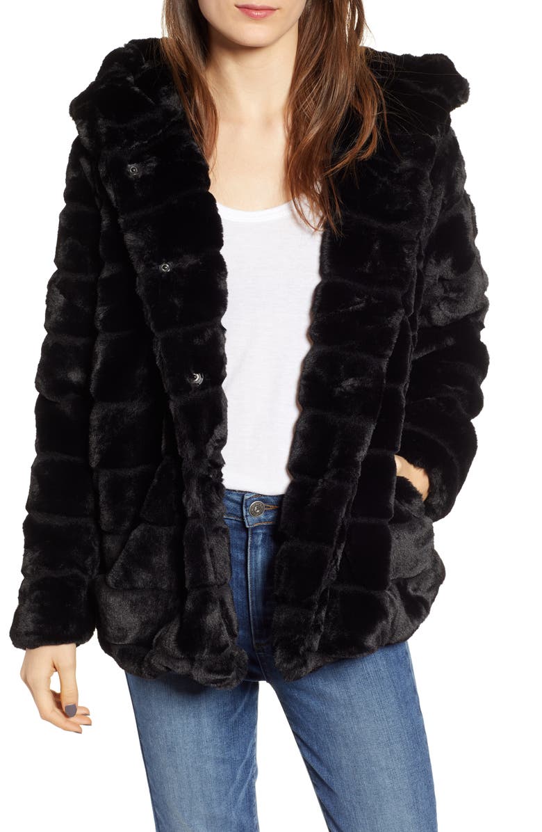APPARIS Goldie Faux Fur Hooded Jacket | Nordstrom