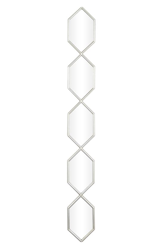 Vivian Lune Home Geometric Slim Wall Mirror In White