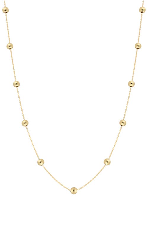 Bony Levy Mykonos 14K Gold Bead Station Necklace in 14K Yellow Gold at Nordstrom, Size 18