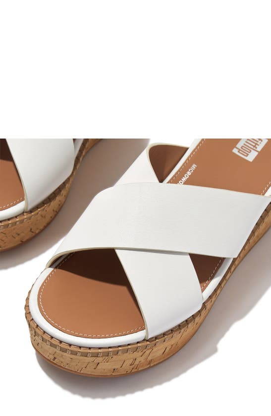 Shop Fitflop Eloise Platform Wedge Slide Sandal In Urban White