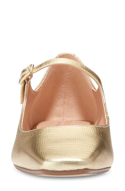 Shop Cole Haan Bridge Mary Jane Ballet Flat In Gold Lizar