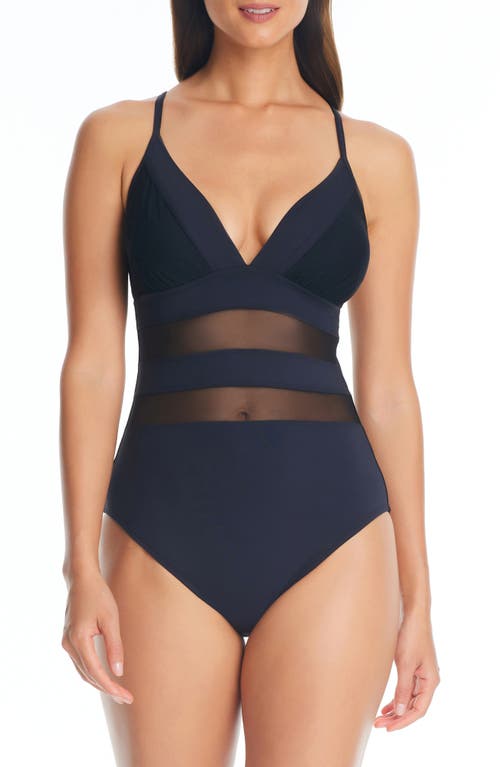 Rod Beattie Don't Mesh Crossback One-Piece Swimsuit Black at Nordstrom,