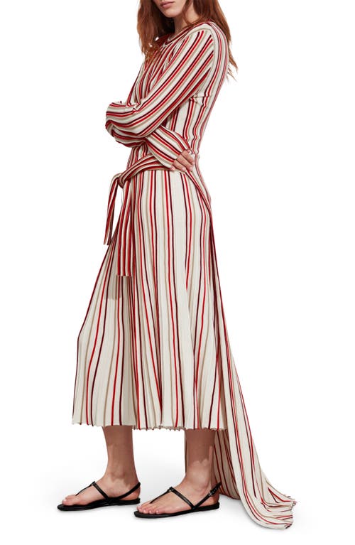 Shop & Other Stories Stripe Long Sleeve Midi Sweater Dress In Mixed Color Stripe