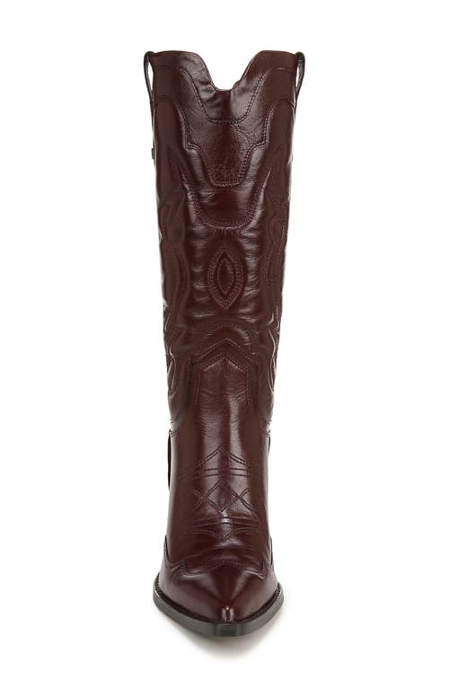 Shop Sam Edelman James Pointed Toe Western Boot In Spiced Pecan