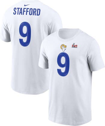 Men's Nike Matthew Stafford White Los Angeles Rams Super Bowl LVI Player  Name & Number T-Shirt