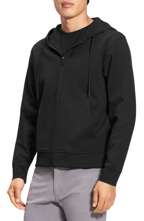 Theory Fleece Zip Hoodie In Black