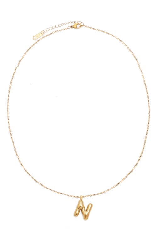 Petit Moments Bubble Initial Necklace In Gold - N