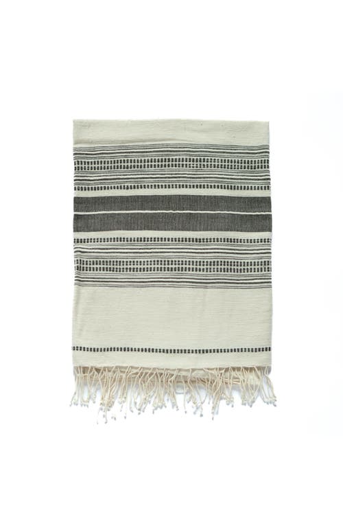 Shop Sabahar Genale Hand Towel In Natural/grey