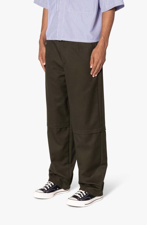 Mnml Hello Preppy Convertible Baggy Pants In Olive