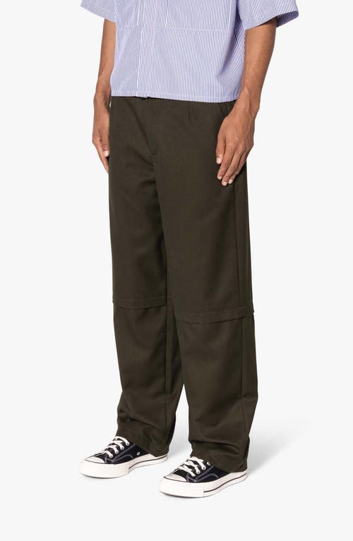 Shop Mnml Hello Preppy Convertible Baggy Pants In Olive