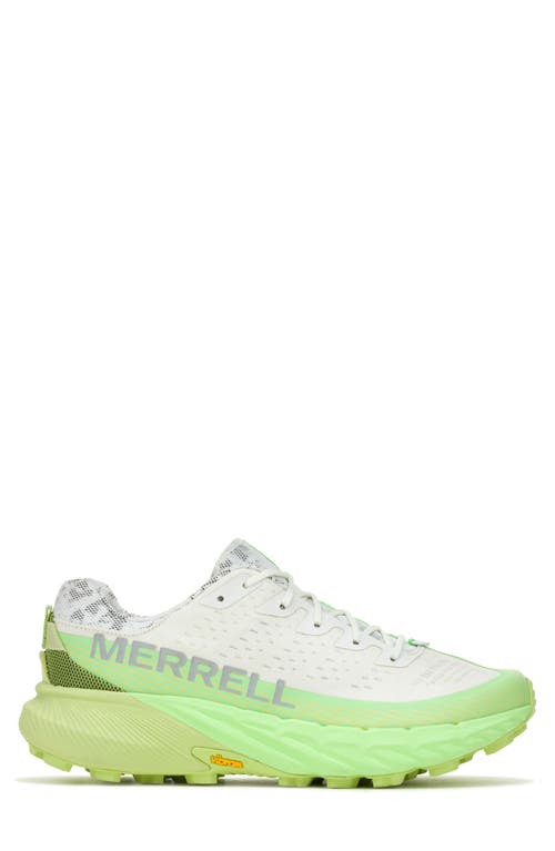 Merrell Agility Peak 5 Trail Running Shoe In White/hyalite